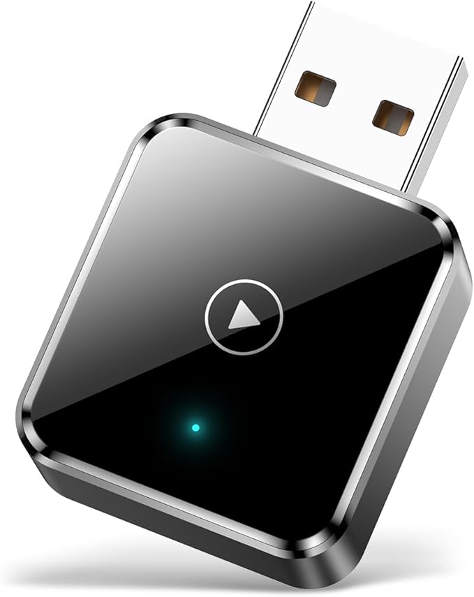 Bunog DGSD201 Mini Wireless CarPlay Adapter für iPhone – wandelt kabelgebundenes CarPlay in kabelloses um, Plug-and-Play, extrem geringe Ver