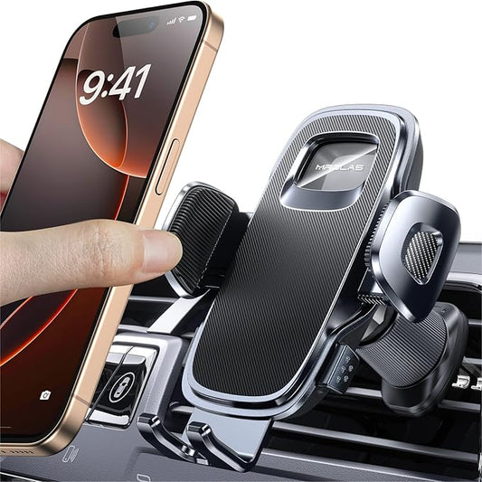 MRGLAS 2025 Verbesserte Handyhalterungen für Ihr Auto mit neuem Metallhakenclip, Praktische Handyhalterung für die Lüftungsöffnung Einhandbedienung, Universelle Autohalterung für iPhone, Smartphones