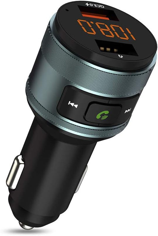 ZeaLife Bluetooth 5.3 FM Transmitter Auto KFZ 12V mit QC 3.0 Schnellladung, Freisprecheinrichtung & USB 64GB Unterstützung