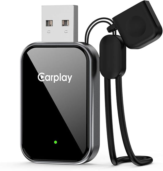 MoKo 2025 Wireless CarPlay Adapter für iPhone - Bluetooth Dongle USB-A/C Plug & Play kabellos für iOS 10+ & Autos mit Wired CarPlay