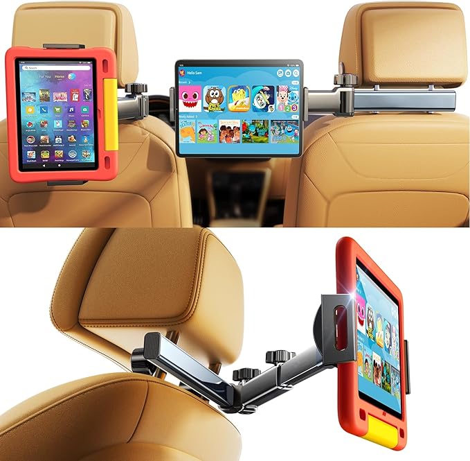 LISEN 2E547 Auto Tablet Halterung für 4,7-11 Zoll iPads & Samsung, 12V KFZ-Handyhalterung mit 360° Drehung