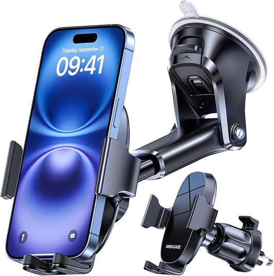 Miracase Handyhalterung Auto Universal 2022 – Starker Saugnapf, 360° drehbar, für alle Smartphones 4-7 Zoll
