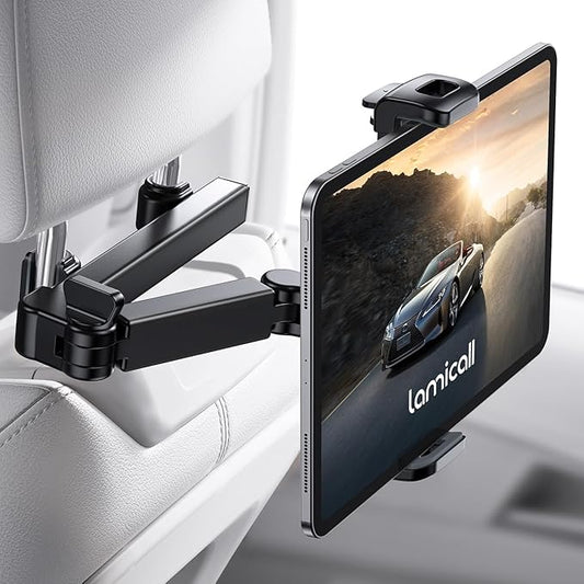 Lamicall Tablet Halterung Auto CH06-US-B: Universal Kopfstützenhalter für 4,7-11 Zoll Geräte wie iPad, Samsung Tab, Switch & Smartphone mit
