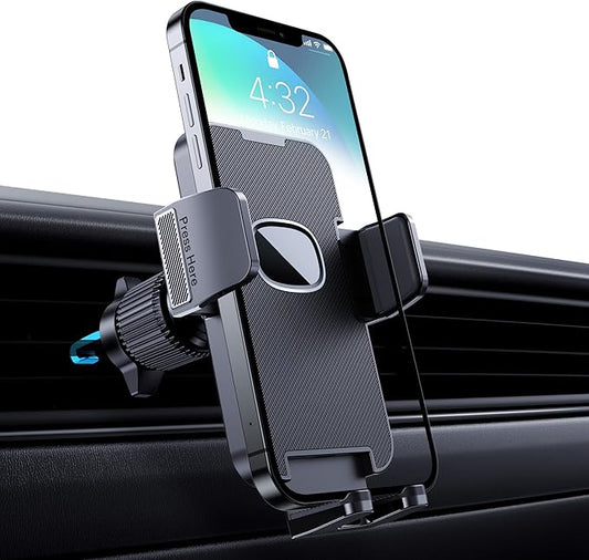 CINDRO C01PRO Handyhalterung Auto mit Metallhaken, 360° drehbar, Ein-Knopf-Release für iPhone Android